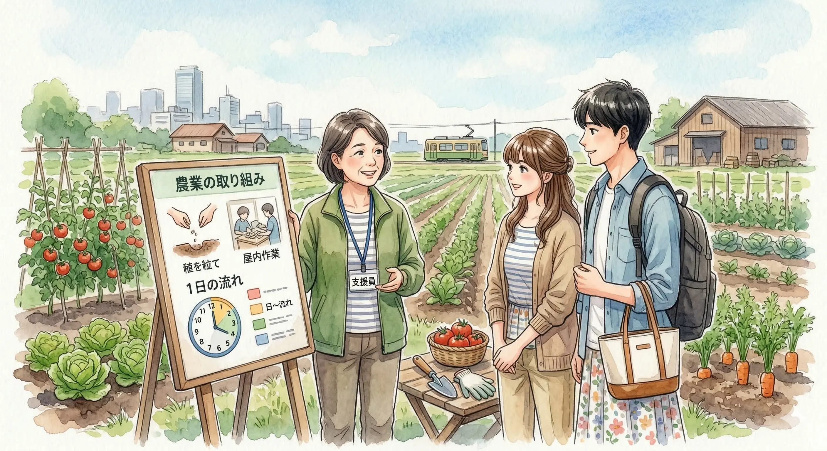 到着後の説明のイメージ